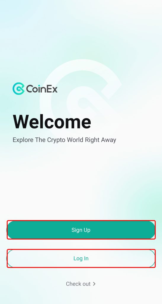 ورود به نرم‌افزار CoinEx Mobile/ثبت نام coinex mobile